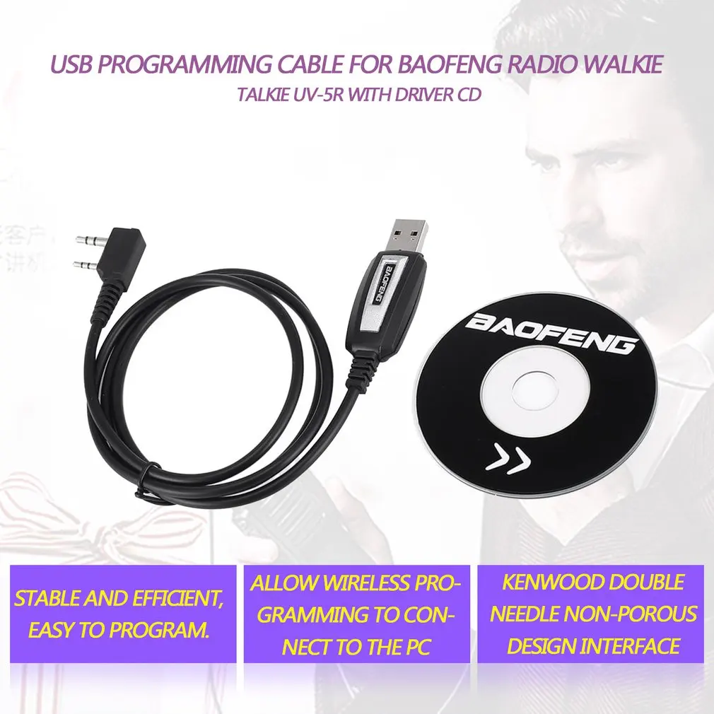 USB-кабель для программирования Baofeng шнур двухсторонняя радиостанция устройство