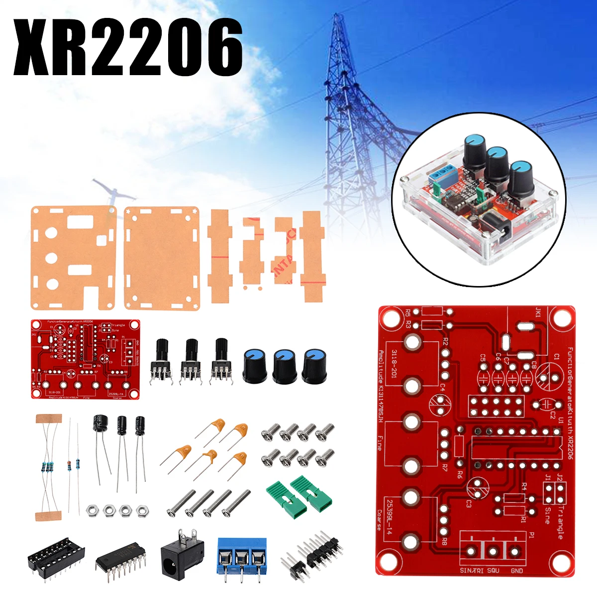 Генератор сигналов с функцией 1 Гц МГц комплект сделай сам генератор
