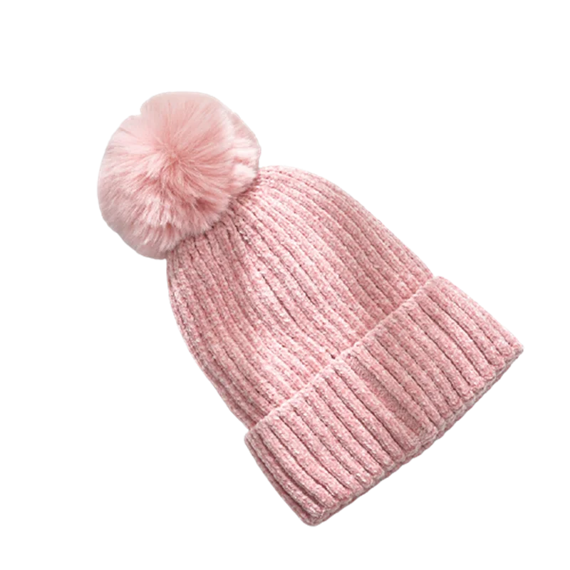 

Winter Women Classic Knitted Skullies Caps Solid Color Simple Beanies Girl Outdoor Skiing Hat Autumn Ladies Casual Warm Cuff Cap
