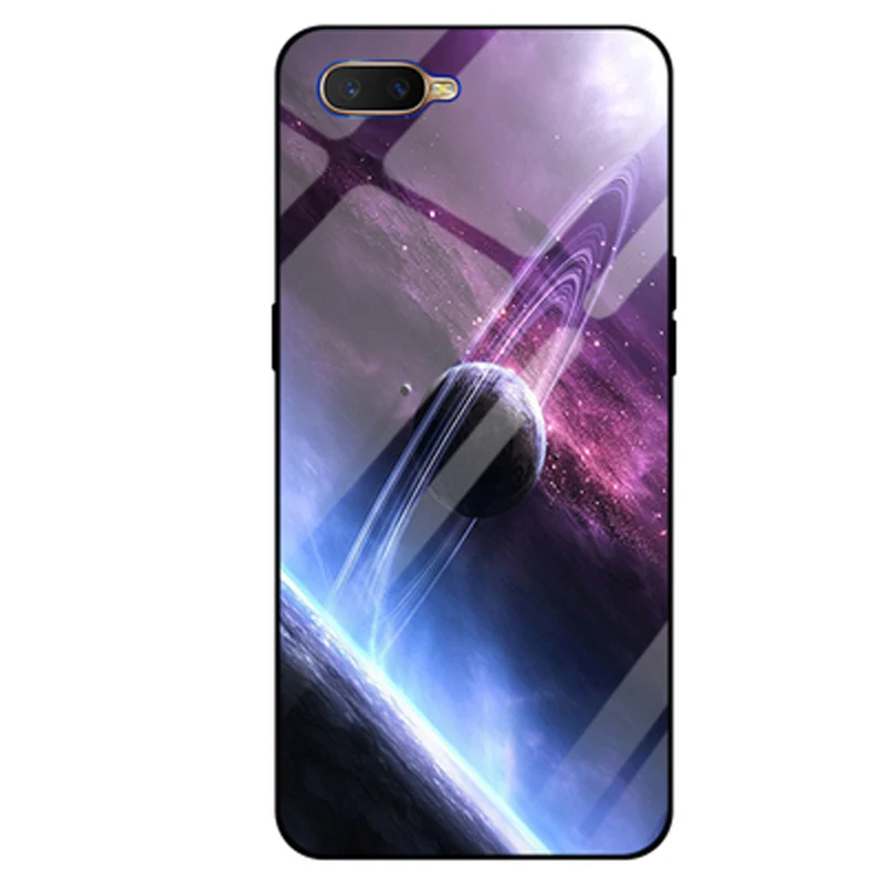 Для OPPO RX17 Neo case 6," Звездное небо закаленное стекло+ края из ТПУ тонкий жесткий чехол для OPPO RX17Neo бампер RX 17 Neo чехлы