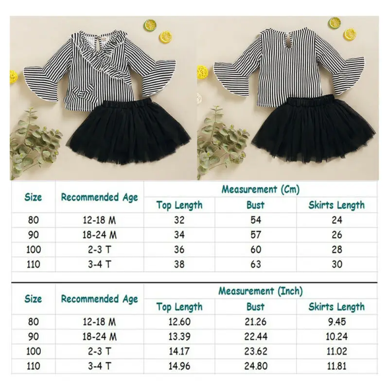 Юбка пачка с оборками для девочек в полоску|Комплекты одежды девочек| |