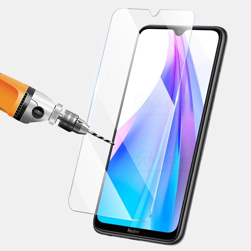 Защитное стекло 9H для xiaomi redmi note 8 t закаленное redme Note8t красная Защитная пленка