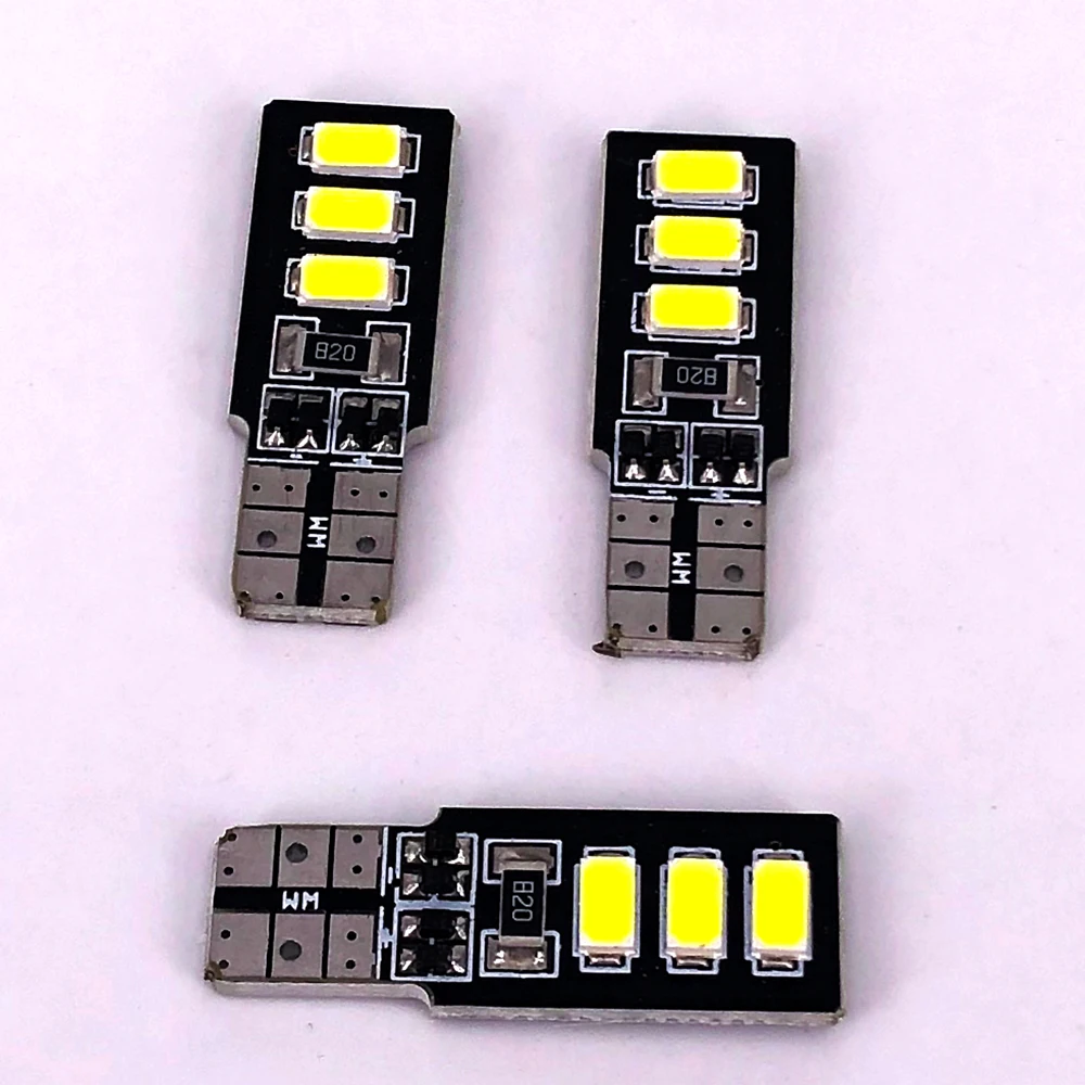 

100 PCS T10 5630 6SMD Car License Plate Lights 6 LED W5W 194 168 Signal Light White Auto Parking Lamp Bulbs DC 12V