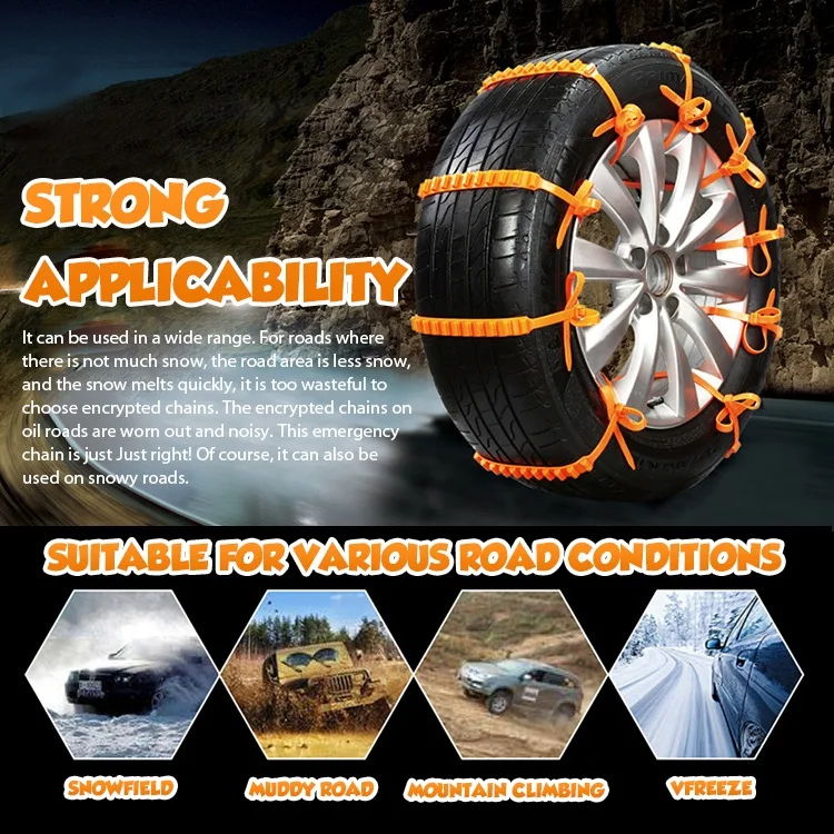 10Pcs/5Pcs Tire Wheel Chain Anti-slip Emergency Snow Chains For Ice/Snow/Mud/Sand Safe Driving Truck SUV Auto Car Accessories | Автомобили