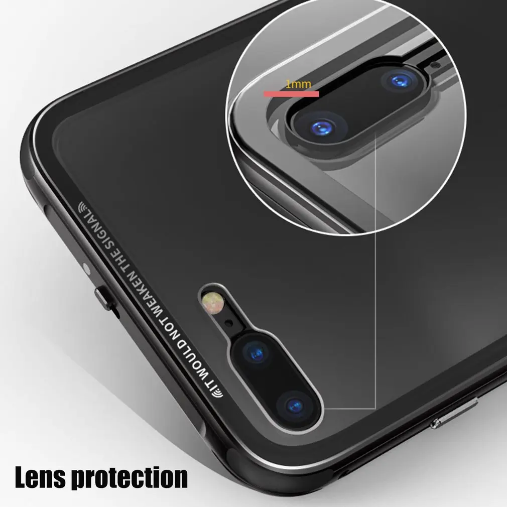 Metal Frame Phone Bumper Case With 9H Tempered Glass Back Cover Shockproof Protective For iPhone 8 plus |