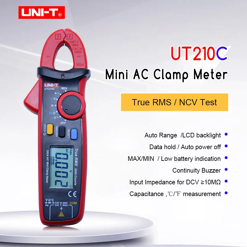 Мини токометр UT210C цифровой мультиметр с автоматическим диапазоном переменный