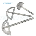 15 см, 30 см, нержавеющая сталь, круглая головка, 180 градусов, транспортир, угломер, вращающийся, измерение детской линейки