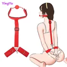 БДСМ бондаж ограничитель бондаж Фетиш наручники и манжеты до щиколотки Взрослые Эротические Секс-игрушки для женщин игры для пар интимные изделия