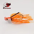 Рыболовный крючок ESFISHING, джиг с головкой, 4 шт., 7 г, 10, 20, Силиконовые юбки, рыболовные приманки, мягкая металлическая приманка