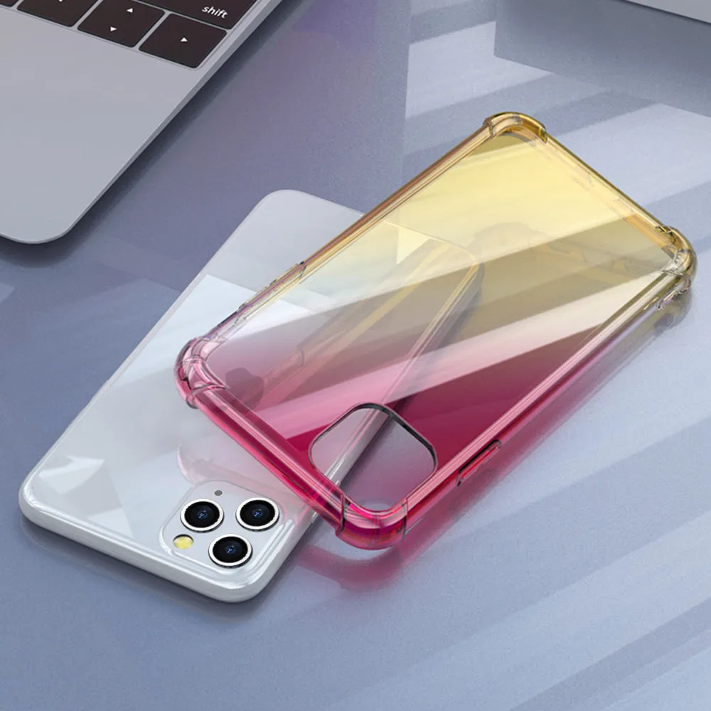 LAPOPNUT градиентный Тонкий силиконовый чехол для Iphone SE 2020 11 Pro Max Xs X Xr 8 7 Plus 6 6s