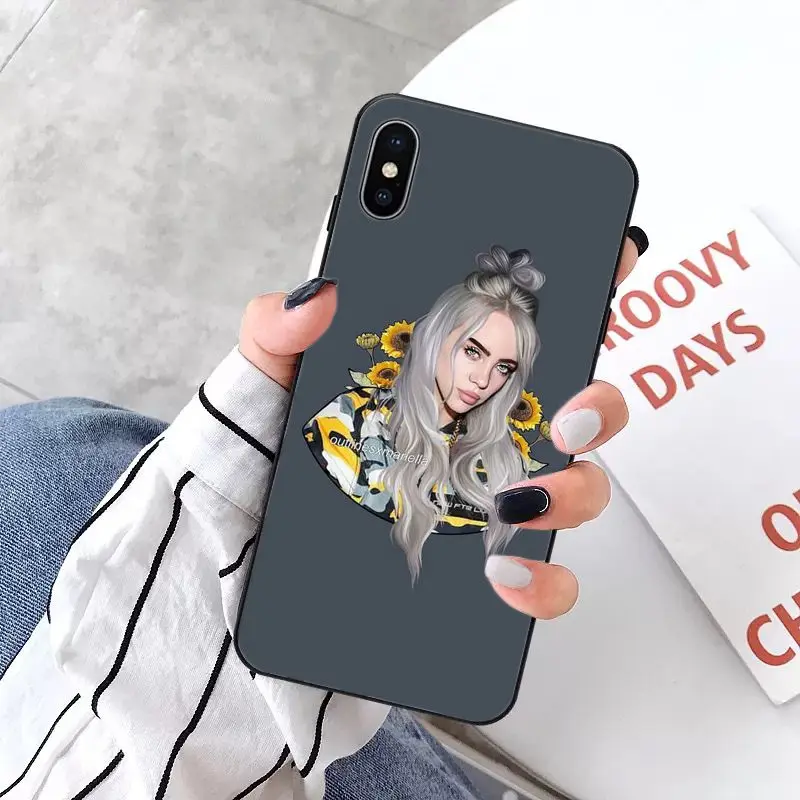 A11 MaiYaCa Billie eilish Smart Cover черный мягкий чехол для телефона для Apple iPhone 8 7 6 6S Plus X XS MAX 5 5S SE XR 11 11pro max - Цвет: A11