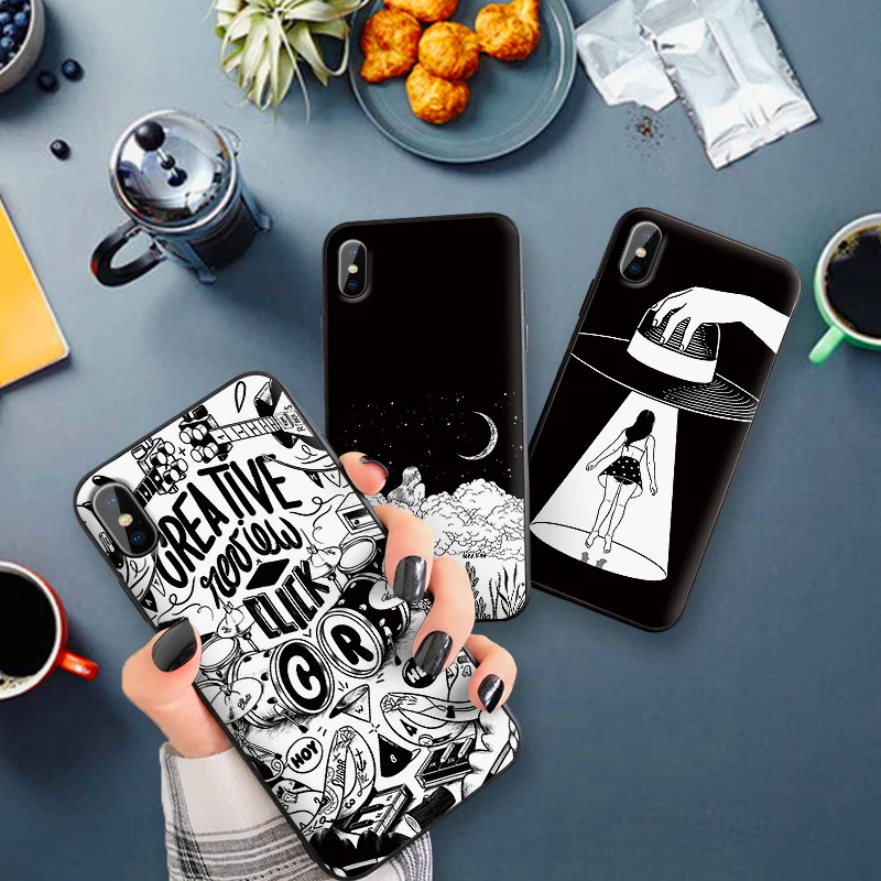 Черный космический лепесток девушка для Xiaomi Redmi 7 Note 4X 5A 16G 32G GO 7A K20 pro 6 5 8 Pro