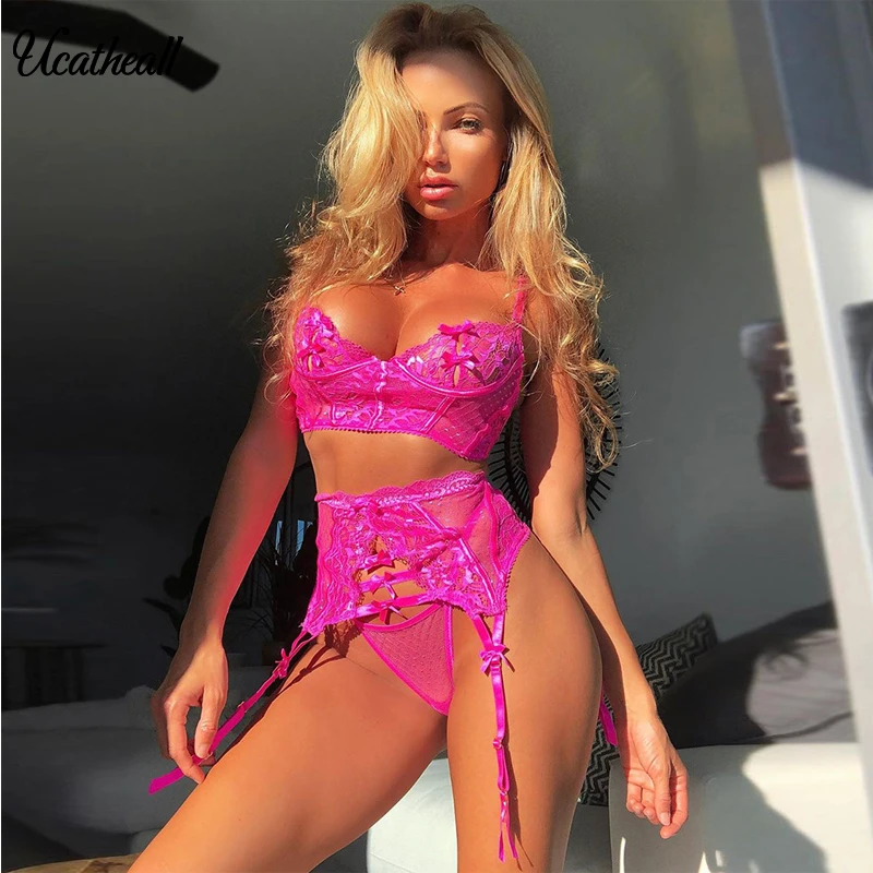 Женский кружевной комплект из двух предметов с кисточками и раздельными