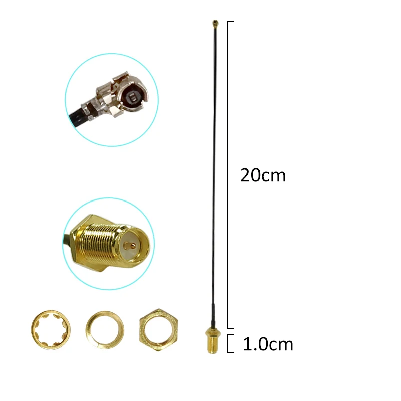 GRANDWISDOM 5pcs 868mhz antenna 3dbi sma female 915mhz lora module lorawan antene ipex 1 SMA male pigtail Extension Cable