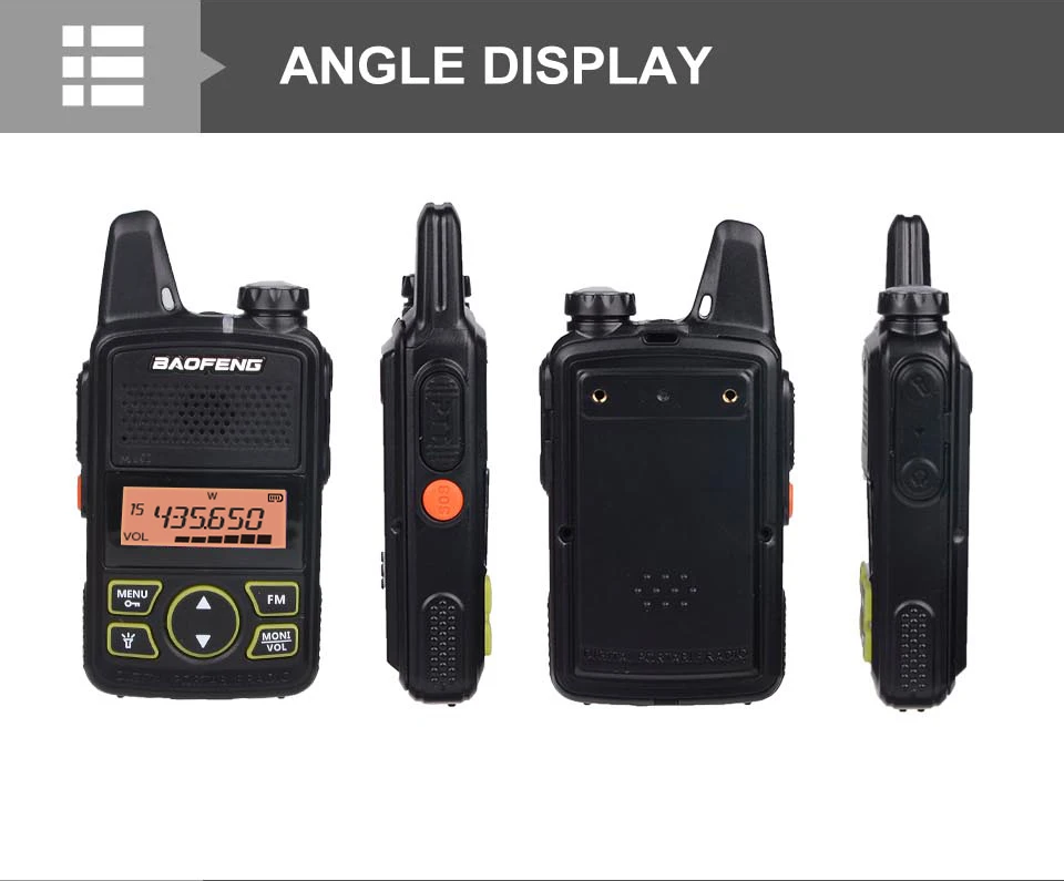 3 шт. BAOFENG T1 мини двухстороннее радио BF-T1 портативная рация UHF 400-470mhz 20CH портативный Ham FM CB радио портативный приемопередатчик