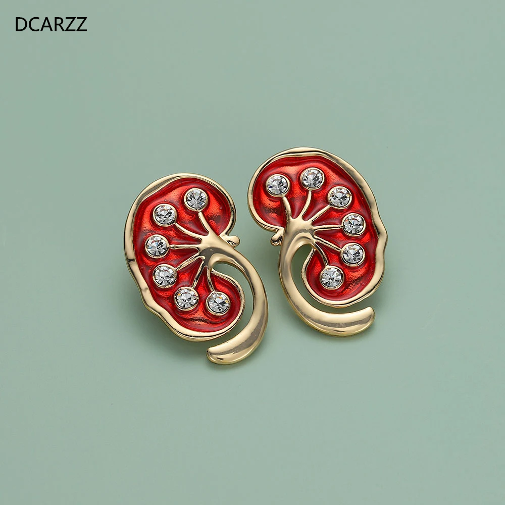 Брошь в форме почки DCARZZ золотистая брошь врач-медсестра с кристаллами модное