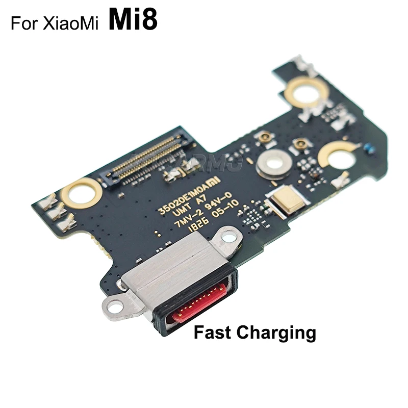 Aocarmo-conector de puerto de carga r&aacute;pida USB para Xiaomi Mi 8, 9, Mi8, mi9, 9SE, cargador, Dock, micr&oacute;fono, piezas de repuesto-3