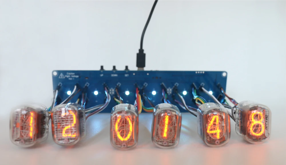 Zirrfa 6-bit Nixie свечение часы материнская плата основная плата, панель управления Универсальный in8 in8-2 in12 in14 in18 QS30-1, без трубы