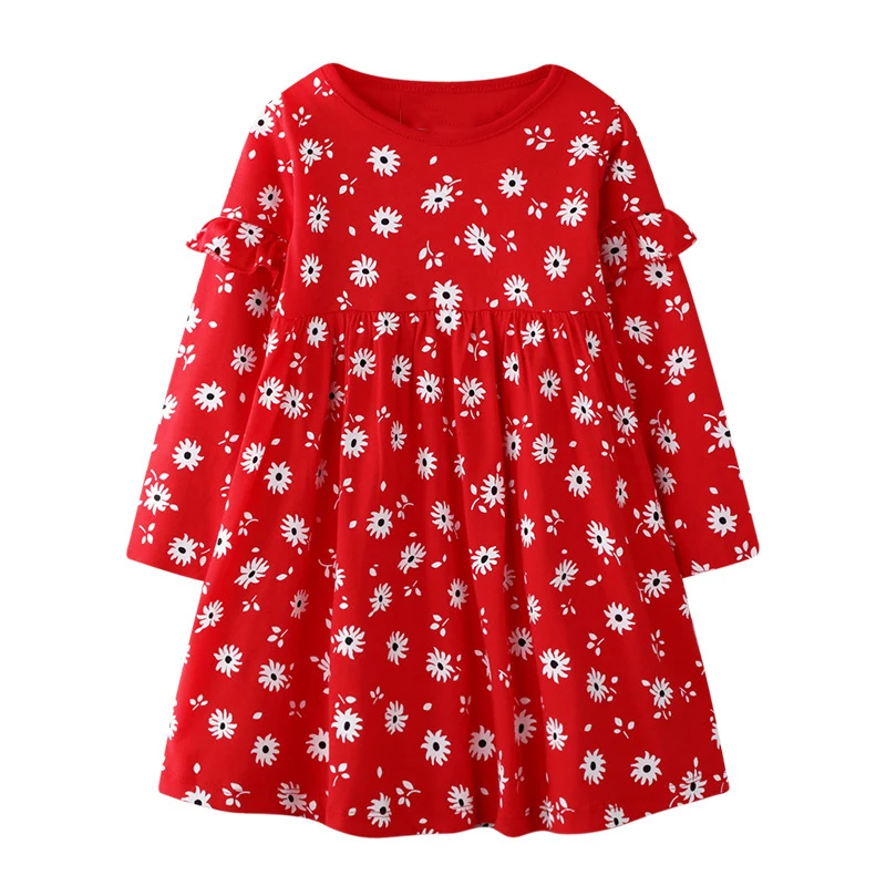 7105 same picture Little maven 2-7Years Осень Новые Желтые Платья Для Девочек Детей Малышей Новорожденных Девочек Платья Дети Дети Топы Тис Платье - Цвет: 7105 same picture