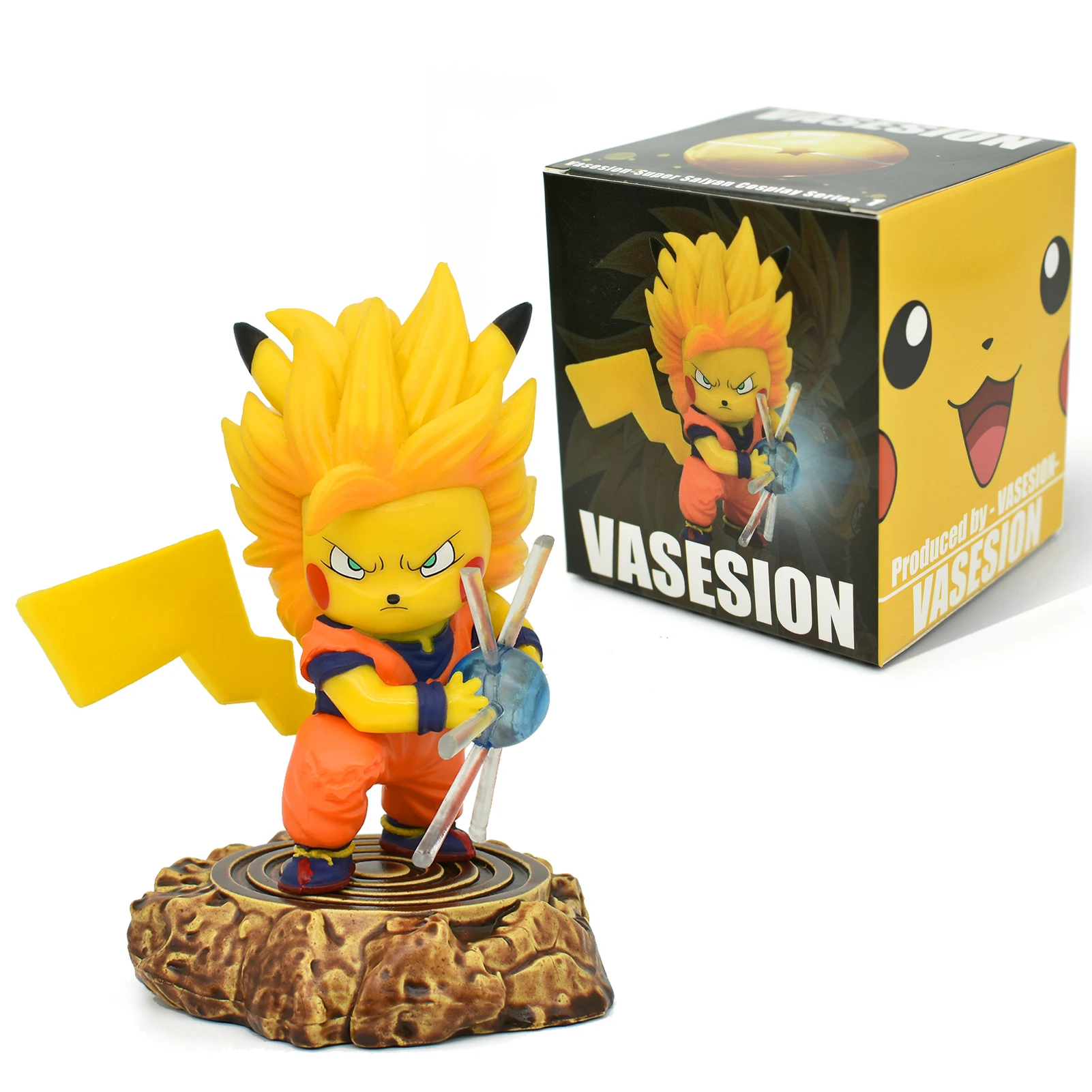 

Dragon Ball Anime Pokemon Figure GK Pikachu Cos Son Goku PVC Collection Model Toy Anime Figure for Kids Toys