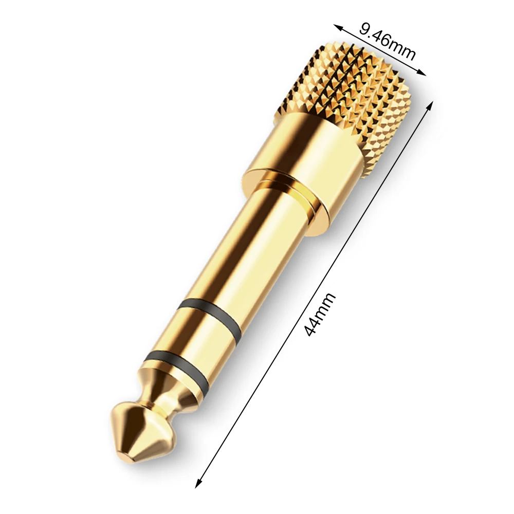 

6.5MM Male to 3.5MM Female Jack Plug Audio Headset Microphone Guitar Recording Adapter 6.5 3.5 Converter Aux Cable Gold Plated