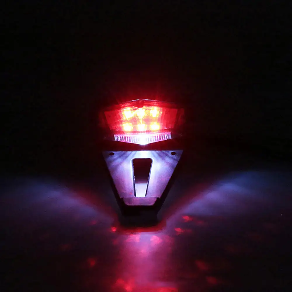 Universal Dirt Bike LED Rear Fender Brake Tail Light Turn Signal Lamp Motorcycle |