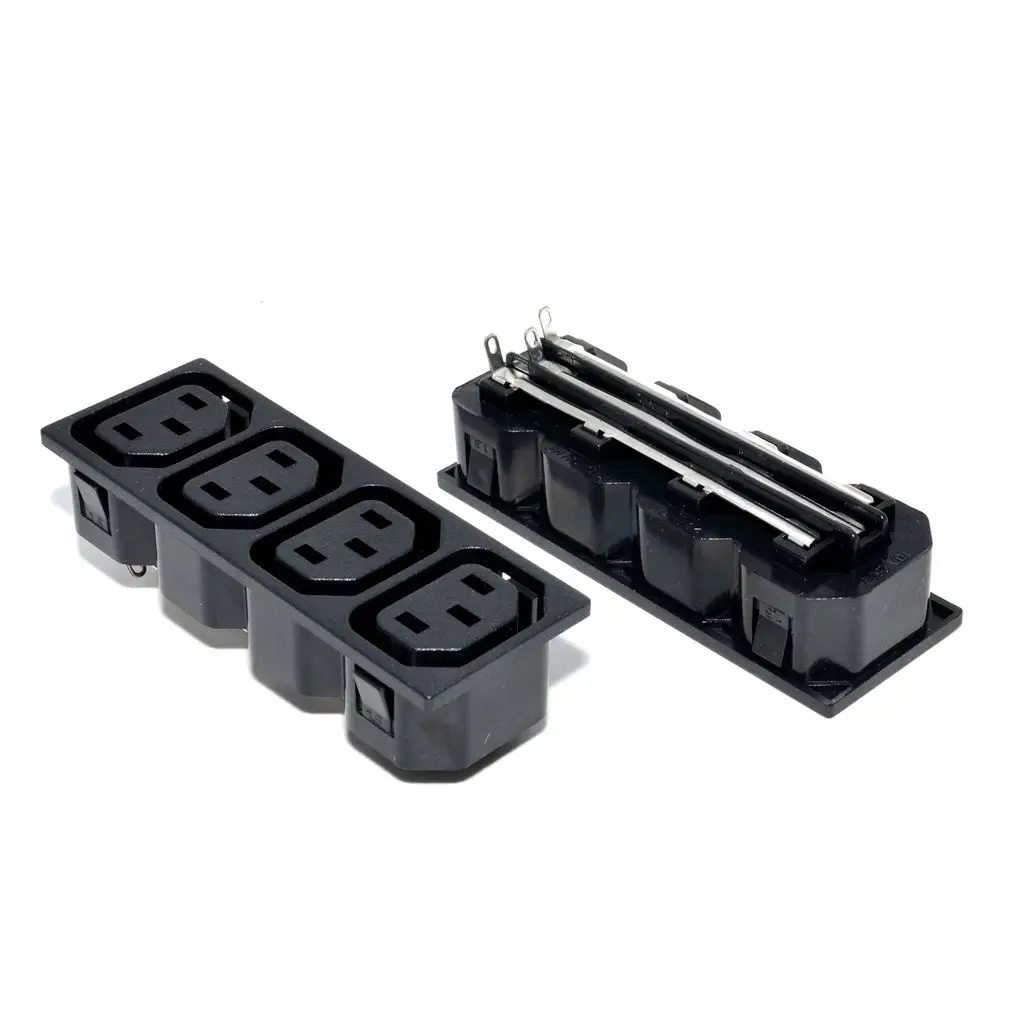 Шасси мама 3 контакта четыре в одном AC IEC320 C13 C14 встроенный разъем адаптер
