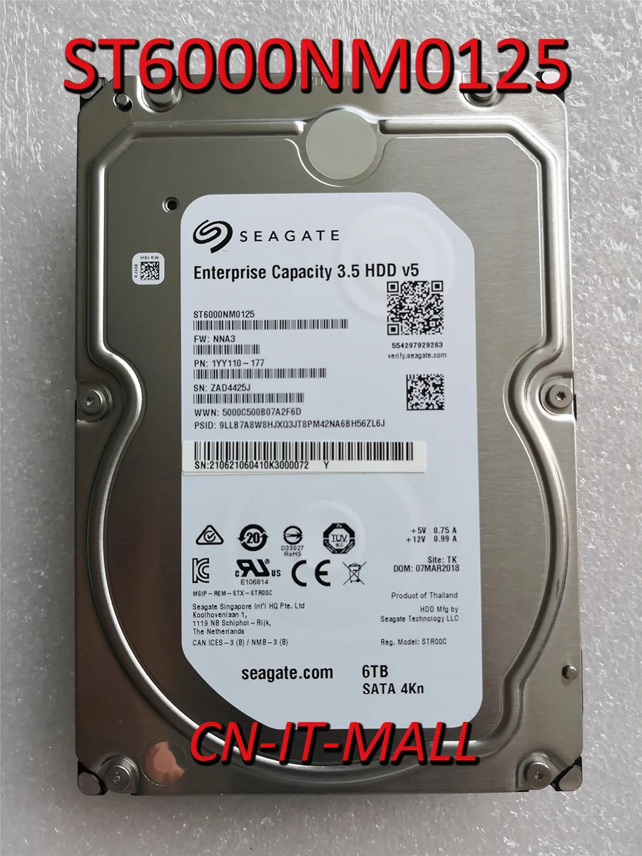 Внутренний жесткий диск Seagate ST6000NM0125 6 ТБ 7200 об/мин 256 Мб кэш памяти SATA ГБ/сек. 3 5