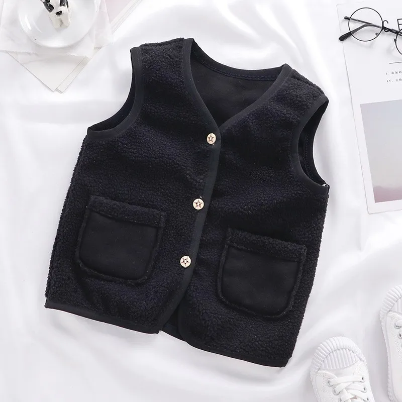 Baby Girl Winter Clothes Boys Fleece Vest Fur Jacket For Children 0-4 Years Toddler Tops Infant Warm Clothing Cheap Stuff |