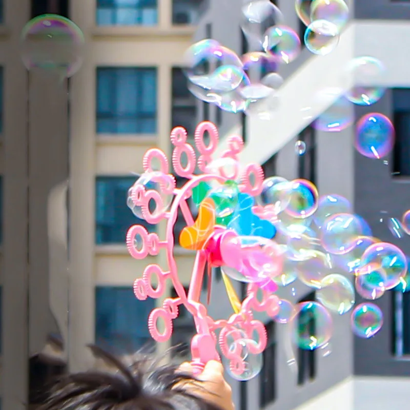

Kids Magic Wand Bubble Windmill Machine Toy Cute Magic Soap Bubble Machine Parent-Child Outdoor Sports Toy For Girls Boys Adult