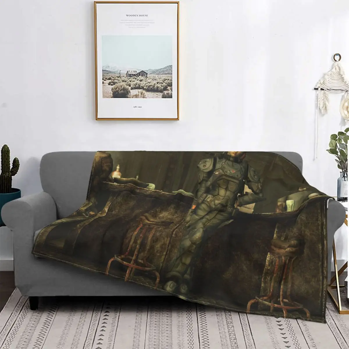 

Fallout 4-mantas de juego de rol, decoración de felpa polar de Coral, ropa de cama para dormitorio, colcha para sofá