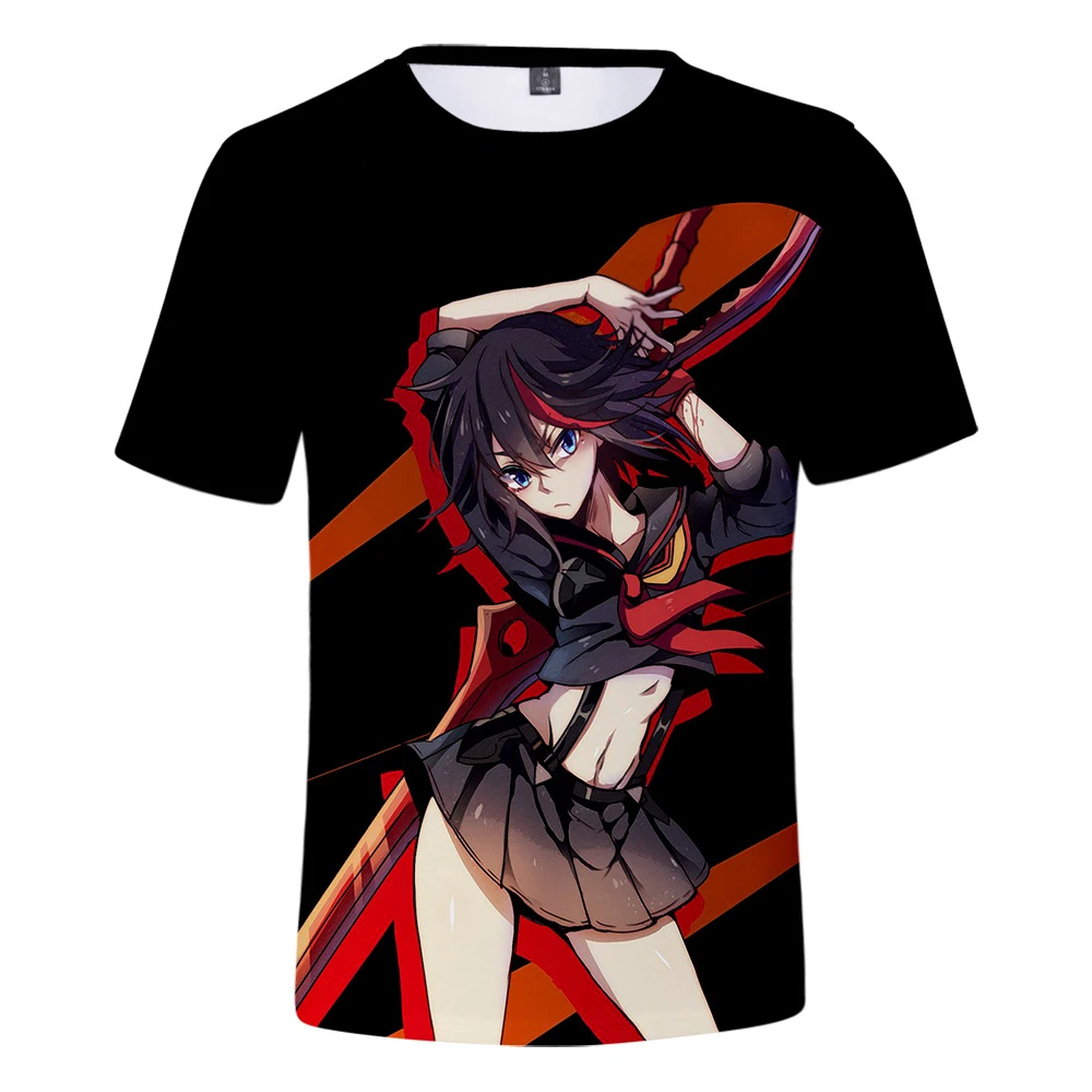 Аниме Kill la Косплэй костюм футболка Сацуки Dakimakura Nendoroid рубашка Красный черный