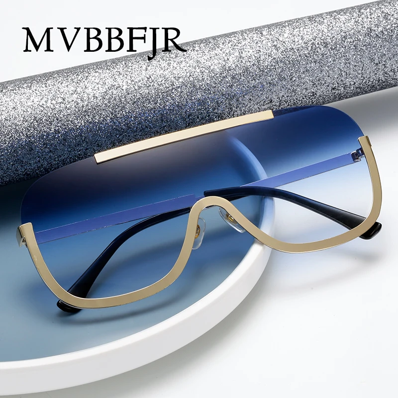 Мужские солнцезащитные очки MVBBFJR в металлической оправе с зеркальными линзами