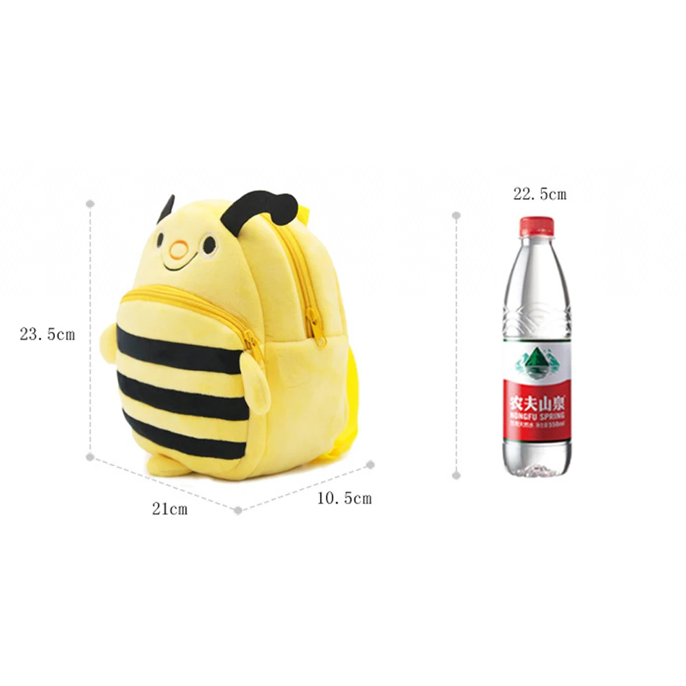 Детская школьная сумка плюшевая рюкзак Игрушка Минни уличная дорожная