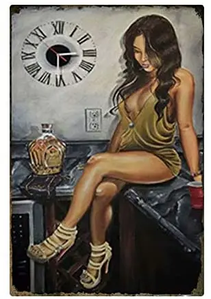 

Эротическая красота Оловянная плитка домашнее настенное украшение ретро металлический жестяной знак художественный Декор железная живоп...