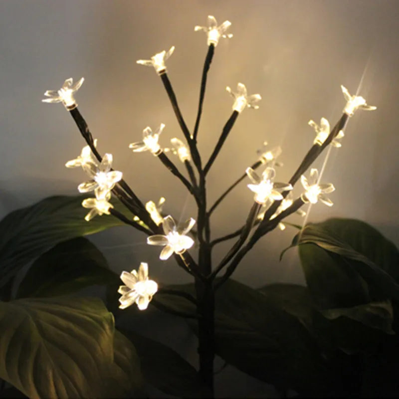 

20LEDs Solar Night Light Waterproof Warm White Led Solar Tree Lamp Garden Light Outdoor Landscape Lawn Lamp For Patio Christmas