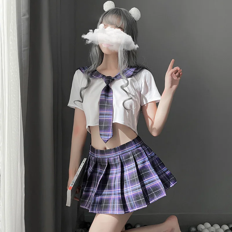 

JK Uniform Sexy Student Cosplay Costume Kwaii Lolita Tie Mini Skirt School Girl Erotic Roleplay Babydoll Sailor For Girl Women