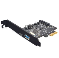 superspeed usb 3 1 type c usb 3 0 pci express expansion card riser 15pin sata power connector pcie x1 adapter asm3142 chipsets