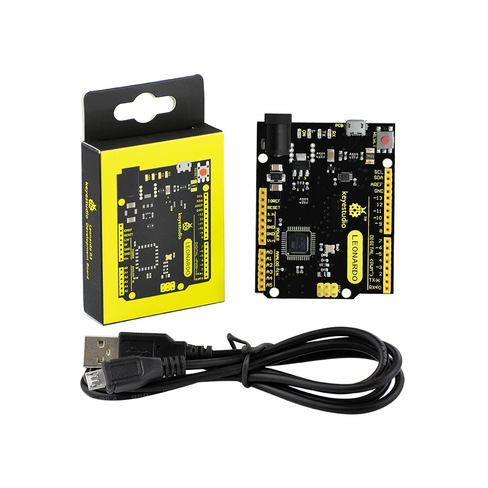 Плата Keyestudio ATmega32U4 Leonardo R3 + кабель Micro USB 1 м для проекта Arduino DIY development board leonardo r3board