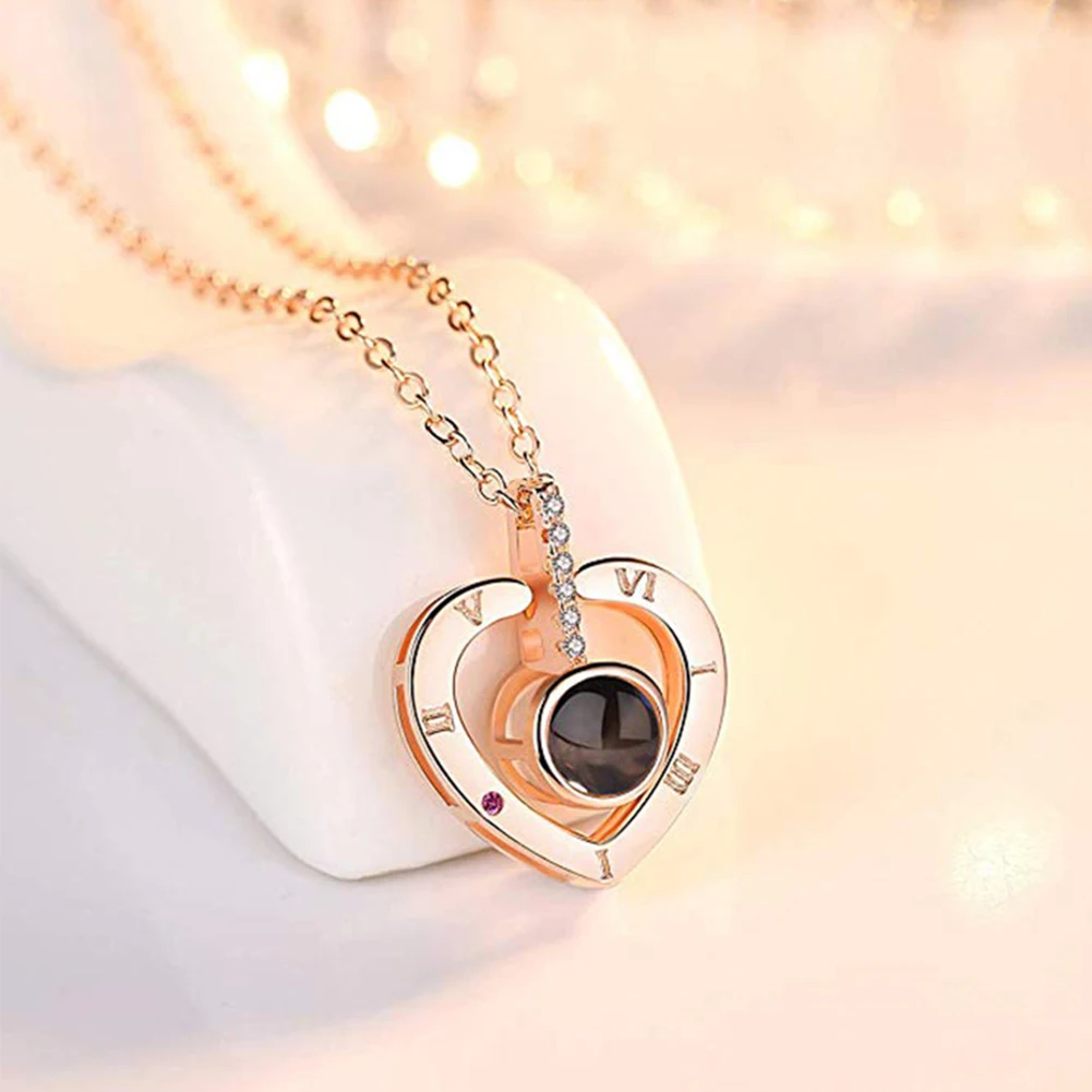 Ожерелье с подвеской в виде имени для влюбленных индивидуальное проекционное