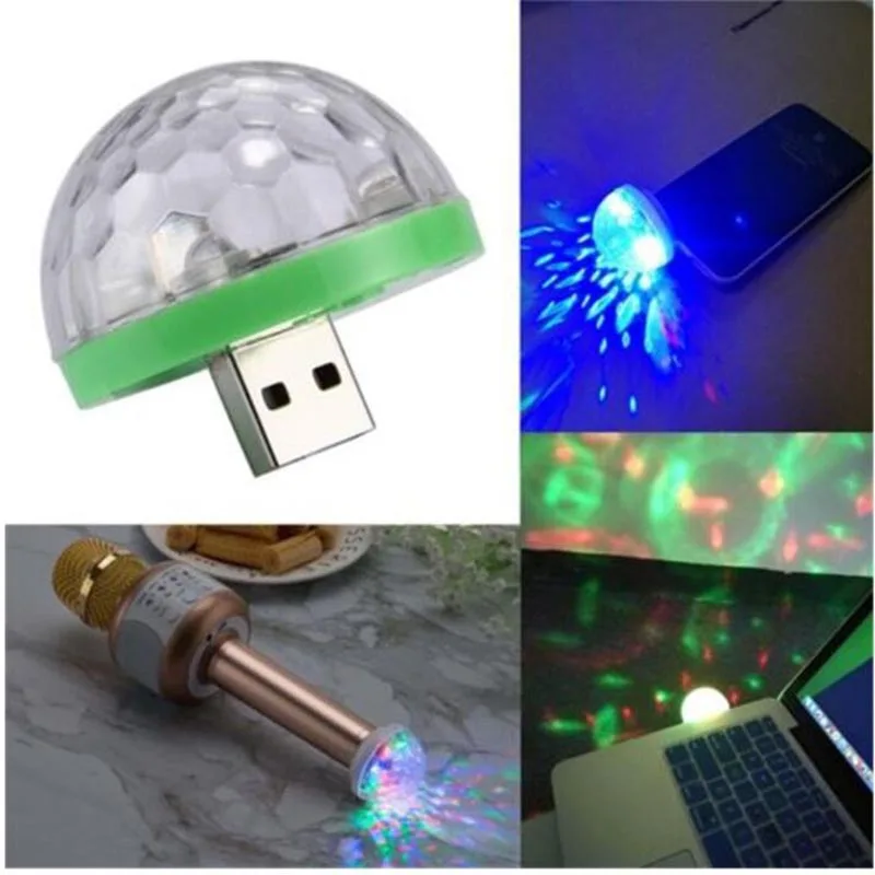 Мини-дискотека, светодиодный, портативный, USB, для сцены, вечерние, украшения, DC 5 В, USB, магический шар для дома, караоке, красочный эффект, диджейское освещение