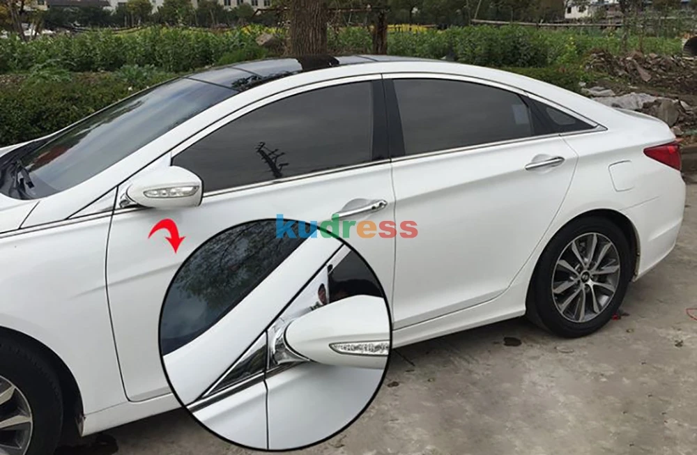 Для hyundai Sonata i45 2011 2012 2013 ABS хромированная Боковая дверь заднего вида ветровое зеркало накладка зеркала заднего вида защищенные аксессуары