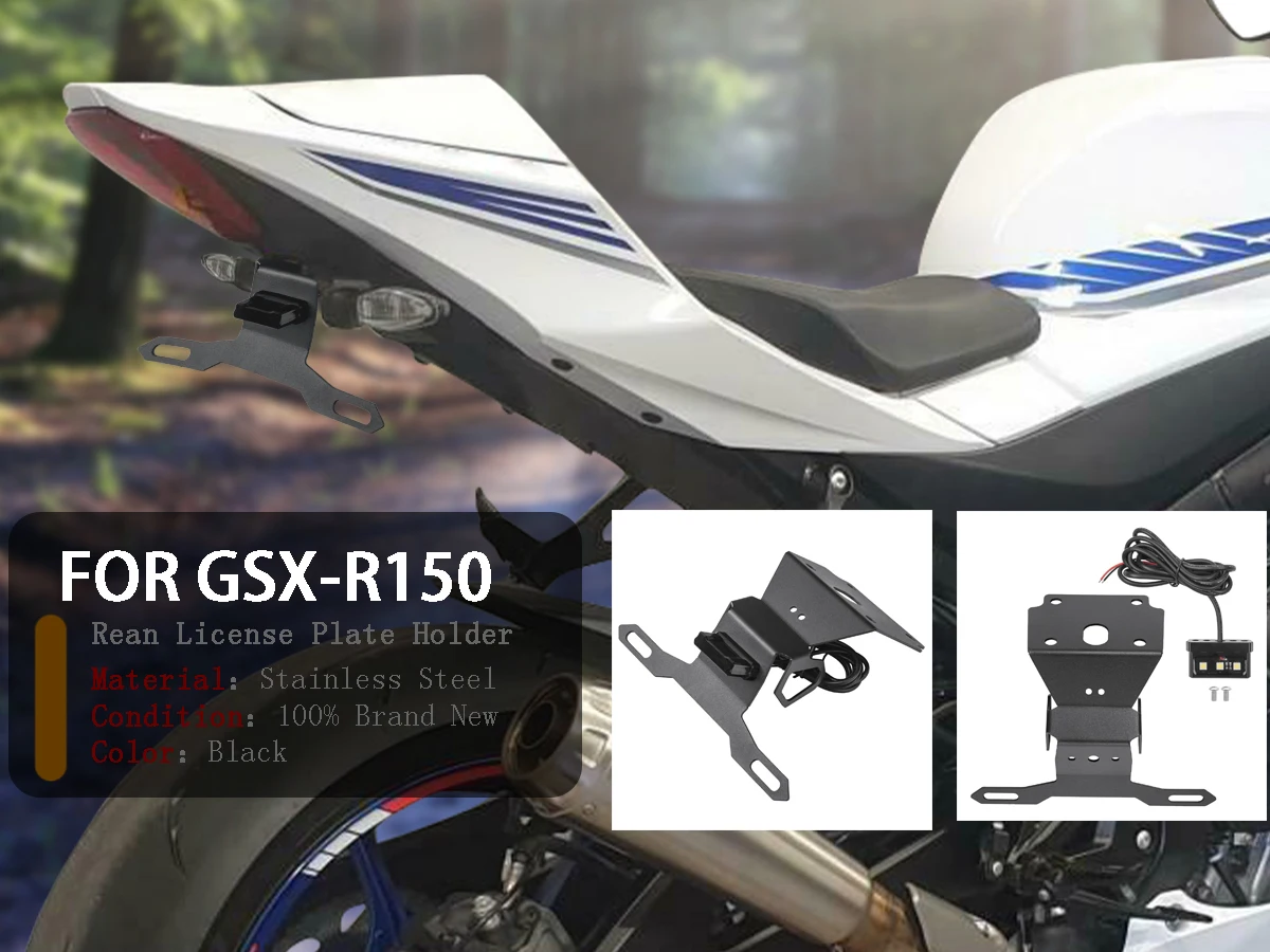 

License Plate Bracket Holder LED Light Tail Tidy Fender Eliminator For SUZUKI GSX-R150 GSXR 150 gsxr 150 2017 2018 2019 2020