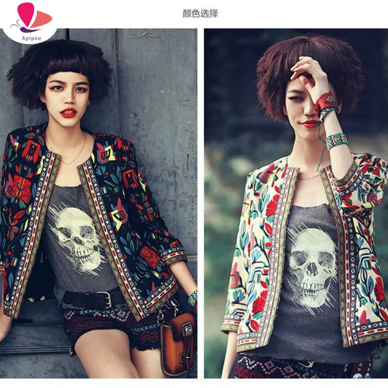 Куртка демисезонная с вышивкой в виде цветов | Женская одежда