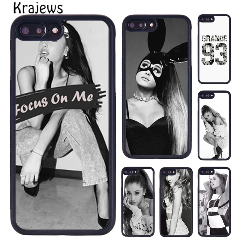 Чехол для мобильного телефона krajew Ariana Grande Singer iPhone X XR XS 11 12 Pro MAX 5 6 7 8 Plus Samsung S5 S6 S7 S8 S9