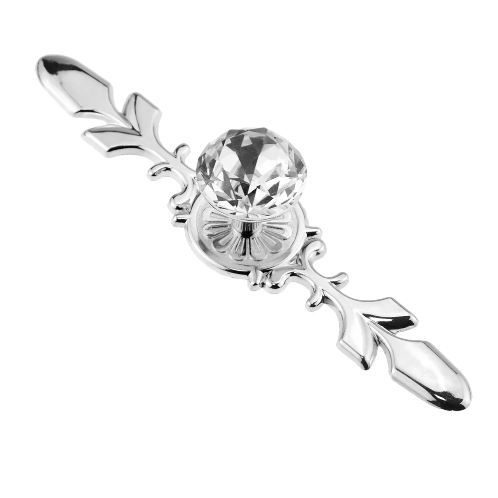 Прозрачная Хрустальная ручка в европейском стиле одно отверстие для шкафа