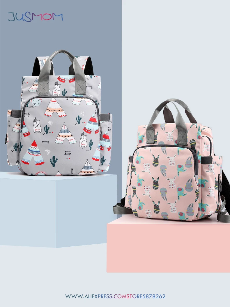 

Мультяшная пеленка сумка, рюкзак для детских подгузников, сумка большой емкости для мам, многофункциональная Водонепроницаемая дорожная с...