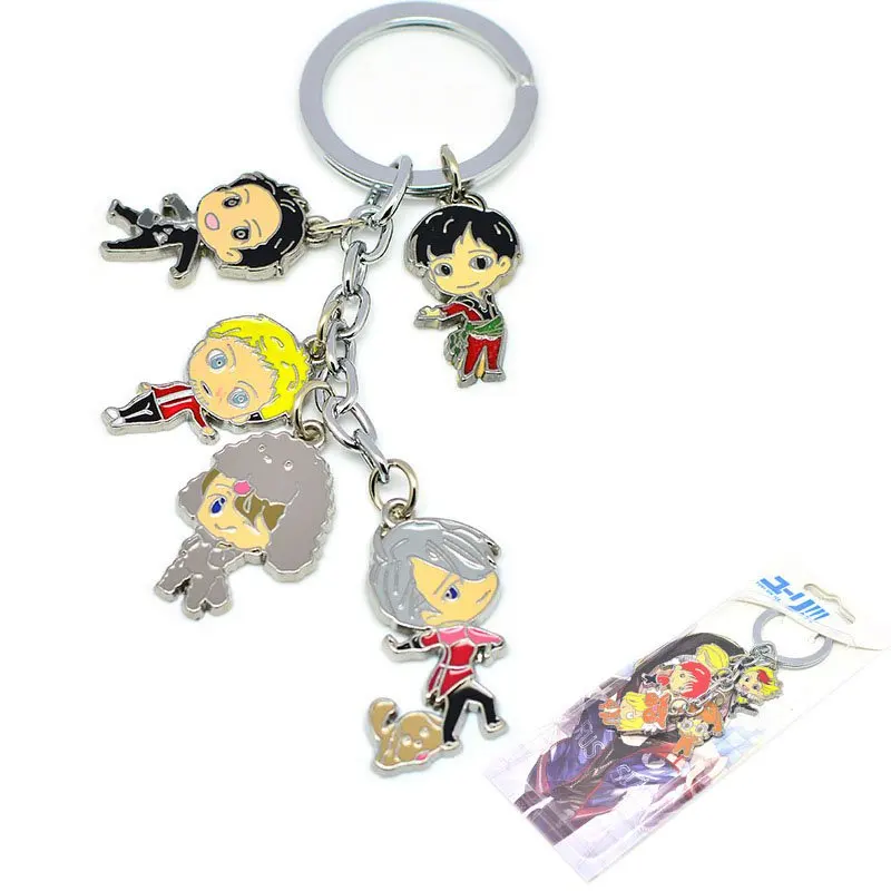 5 в 1 аниме брелок Yuri on Ice подвески для косплея Брелок фигурка Брелки сумок |