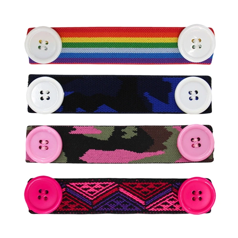 Маска для лица Держатель крючок Пряжка Камуфляжный Радужный эластичный ремешок