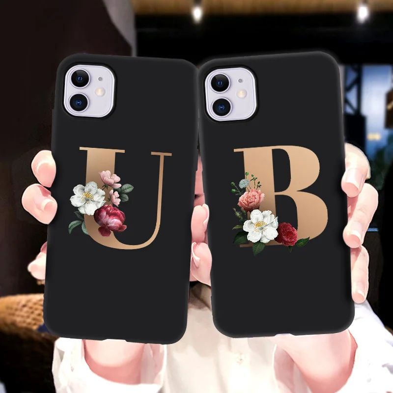 

Initial Letter i Phone 11 Case For iPhone 12 11 Pro Max 7 8 6 6s Plus XS MAX XR X Soft Silicon Back Cover iPhone12 Pro Mini SE 2